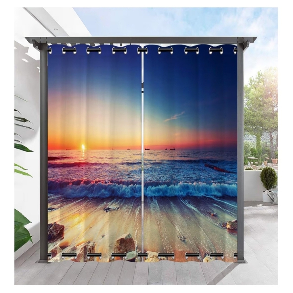 Waterproof & Windproof i Drapes - Sunset Beach Panel Set